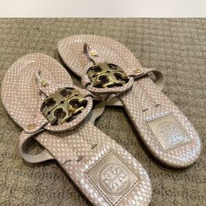 Tory Burch Metallic Pink Sandals